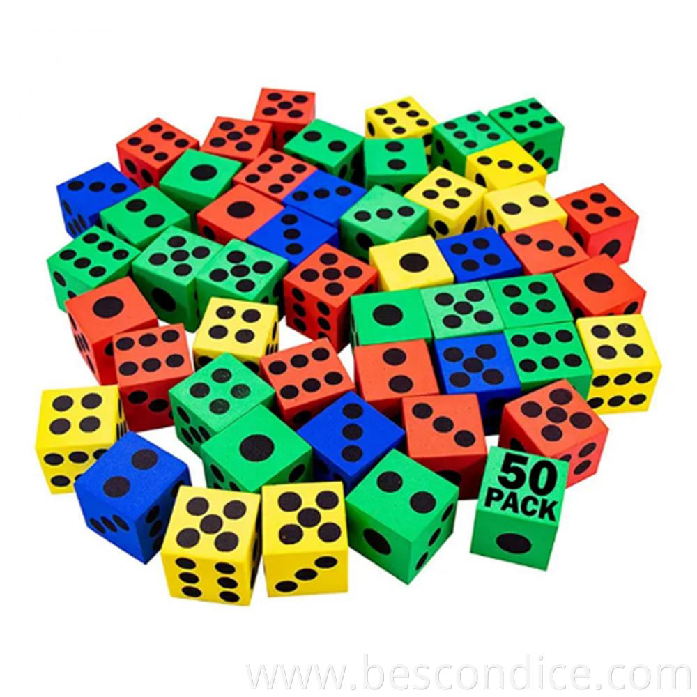 Colorful Small Foam Dice D6